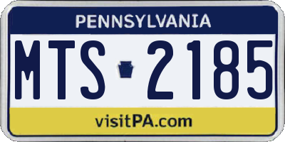 PA license plate MTS2185