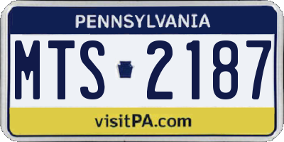 PA license plate MTS2187