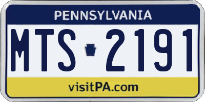 PA license plate MTS2191