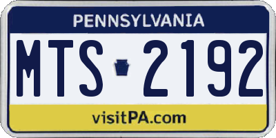 PA license plate MTS2192