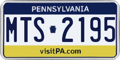 PA license plate MTS2195
