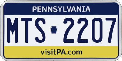 PA license plate MTS2207