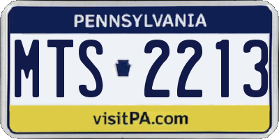 PA license plate MTS2213