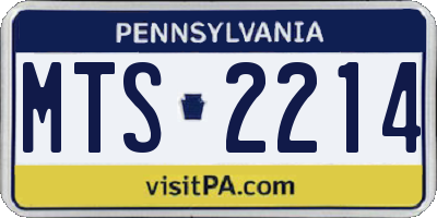 PA license plate MTS2214
