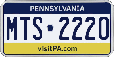 PA license plate MTS2220