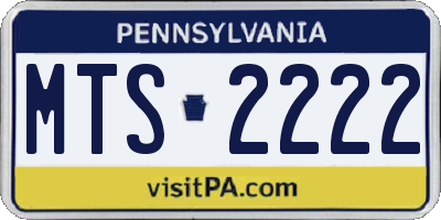 PA license plate MTS2222