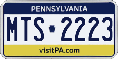 PA license plate MTS2223