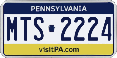 PA license plate MTS2224