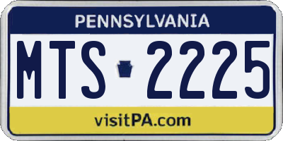PA license plate MTS2225