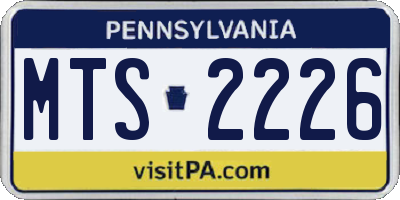PA license plate MTS2226