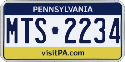 PA license plate MTS2234