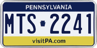 PA license plate MTS2241