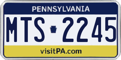 PA license plate MTS2245