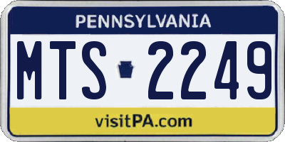PA license plate MTS2249