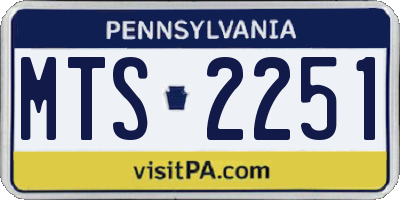 PA license plate MTS2251
