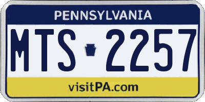 PA license plate MTS2257