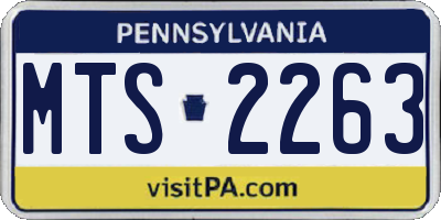 PA license plate MTS2263