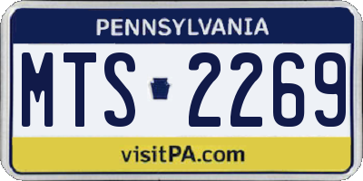 PA license plate MTS2269