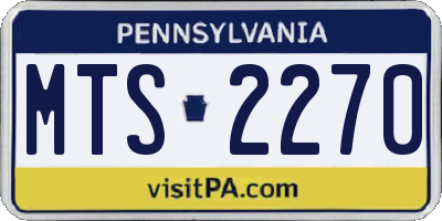PA license plate MTS2270