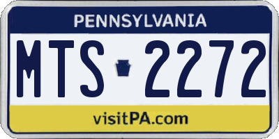 PA license plate MTS2272