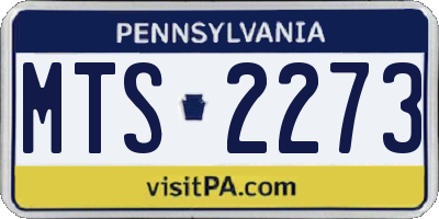 PA license plate MTS2273