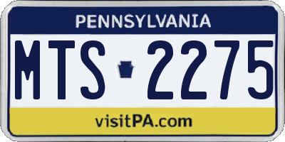 PA license plate MTS2275