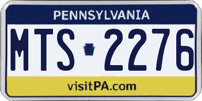 PA license plate MTS2276