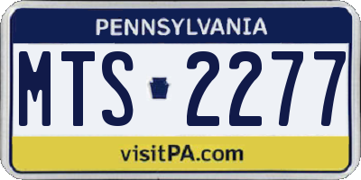 PA license plate MTS2277
