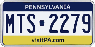 PA license plate MTS2279