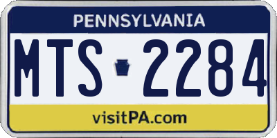 PA license plate MTS2284