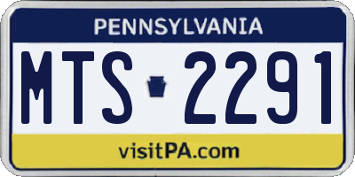 PA license plate MTS2291