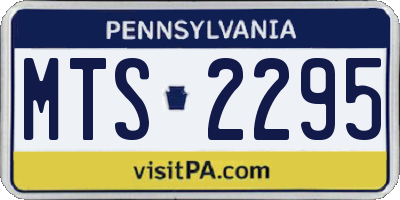 PA license plate MTS2295