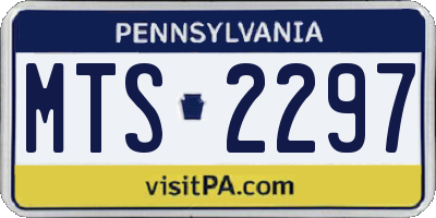 PA license plate MTS2297