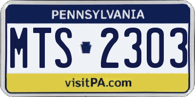 PA license plate MTS2303