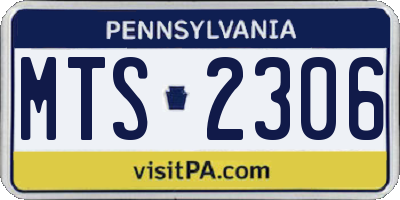 PA license plate MTS2306