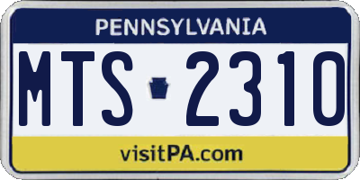 PA license plate MTS2310