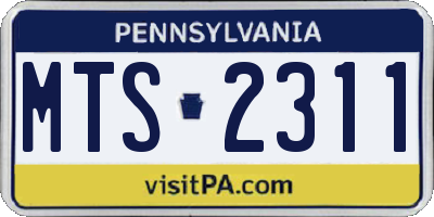 PA license plate MTS2311