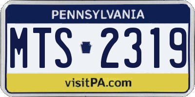 PA license plate MTS2319