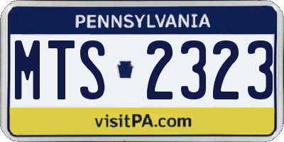 PA license plate MTS2323