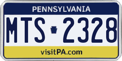 PA license plate MTS2328