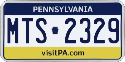 PA license plate MTS2329