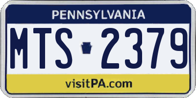 PA license plate MTS2379