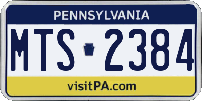 PA license plate MTS2384