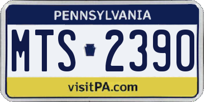 PA license plate MTS2390