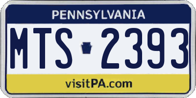 PA license plate MTS2393