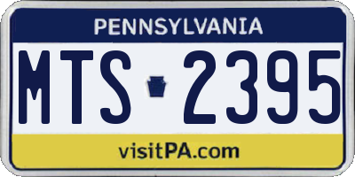 PA license plate MTS2395