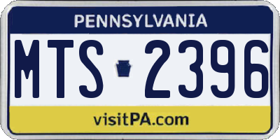 PA license plate MTS2396