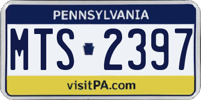 PA license plate MTS2397