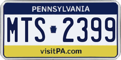 PA license plate MTS2399