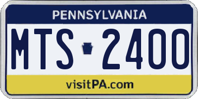 PA license plate MTS2400